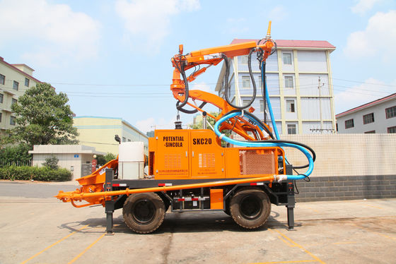 KC2012W υγρός Shotcrete ασύρματος τηλεχειρισμός μηχανών με τον εξωτερικό αεροσυμπιεστή